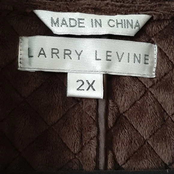 LARRY LEVINE Choclate Brown Quilted Jacket - Picture 6 of 6